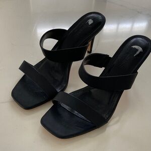 Chic Black Strappy Heels